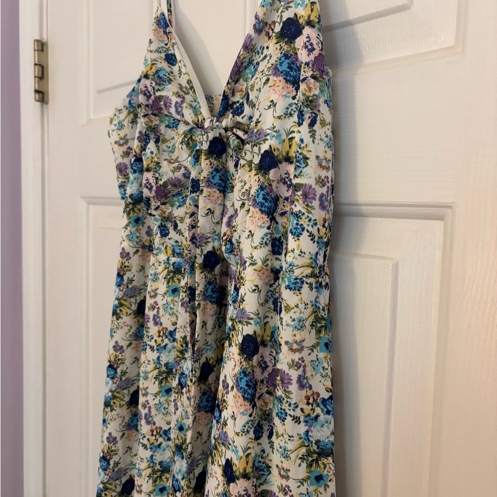 Altar'd State Floral Dress - Blue and Purple